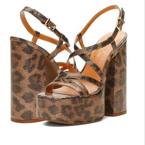 JESSICA SIMPSON WOMEN'S SALIH BLOCK HEEL PLATFORM SANDAL WEDGE G1